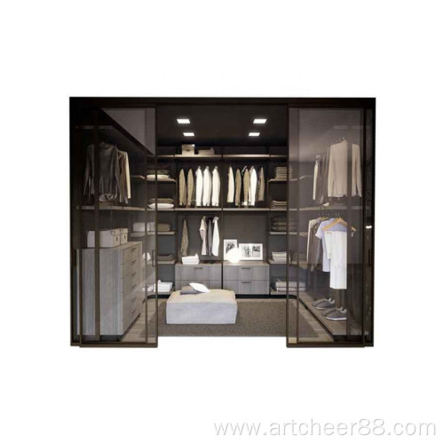 Open Type Shape Wardrobes Without Doors